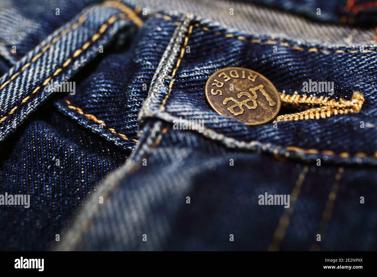 denim texture, jeans button background Stock Photo - Alamy