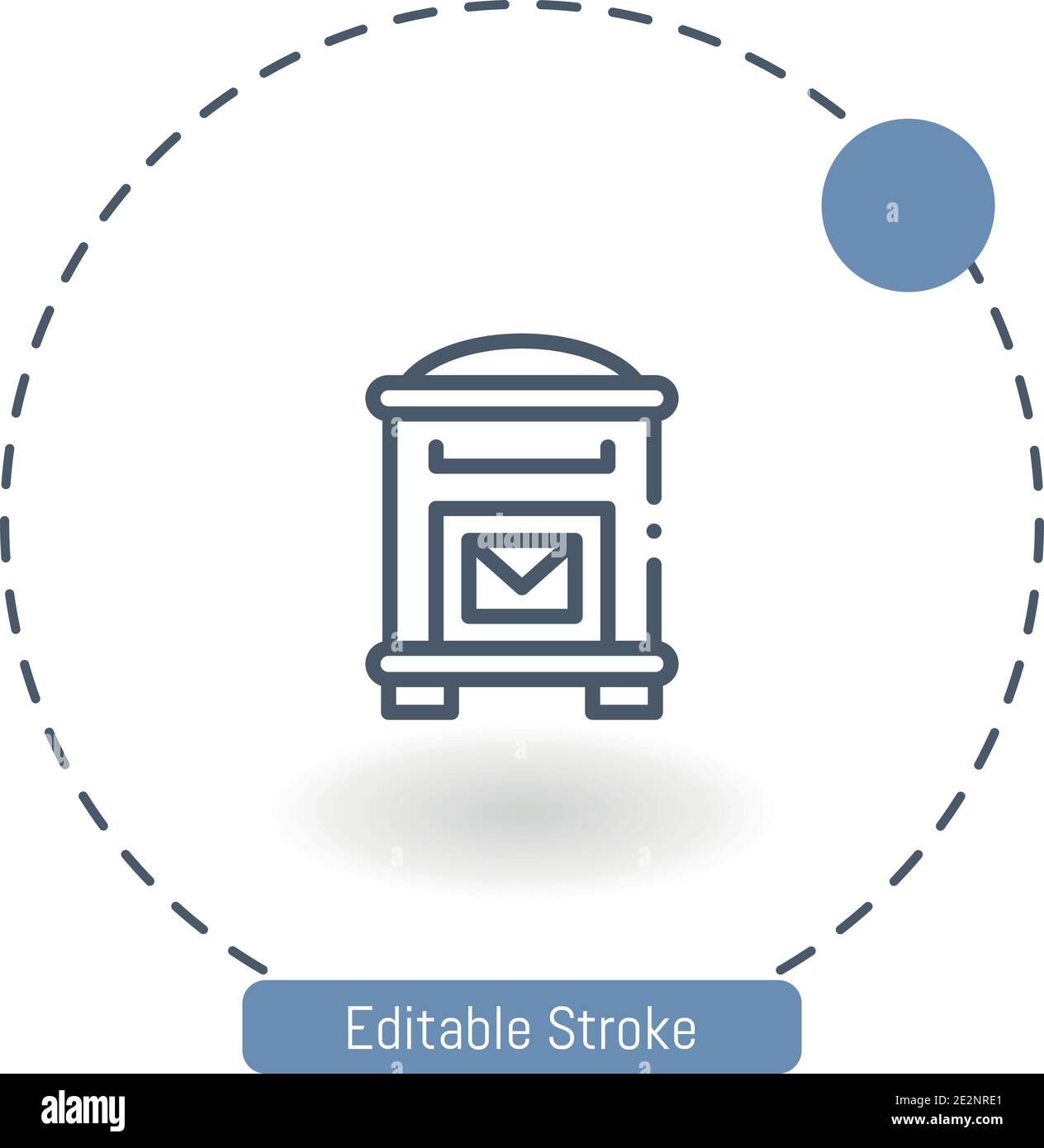 mailbox vector icon editable stroke outline icons for web and mobile ...