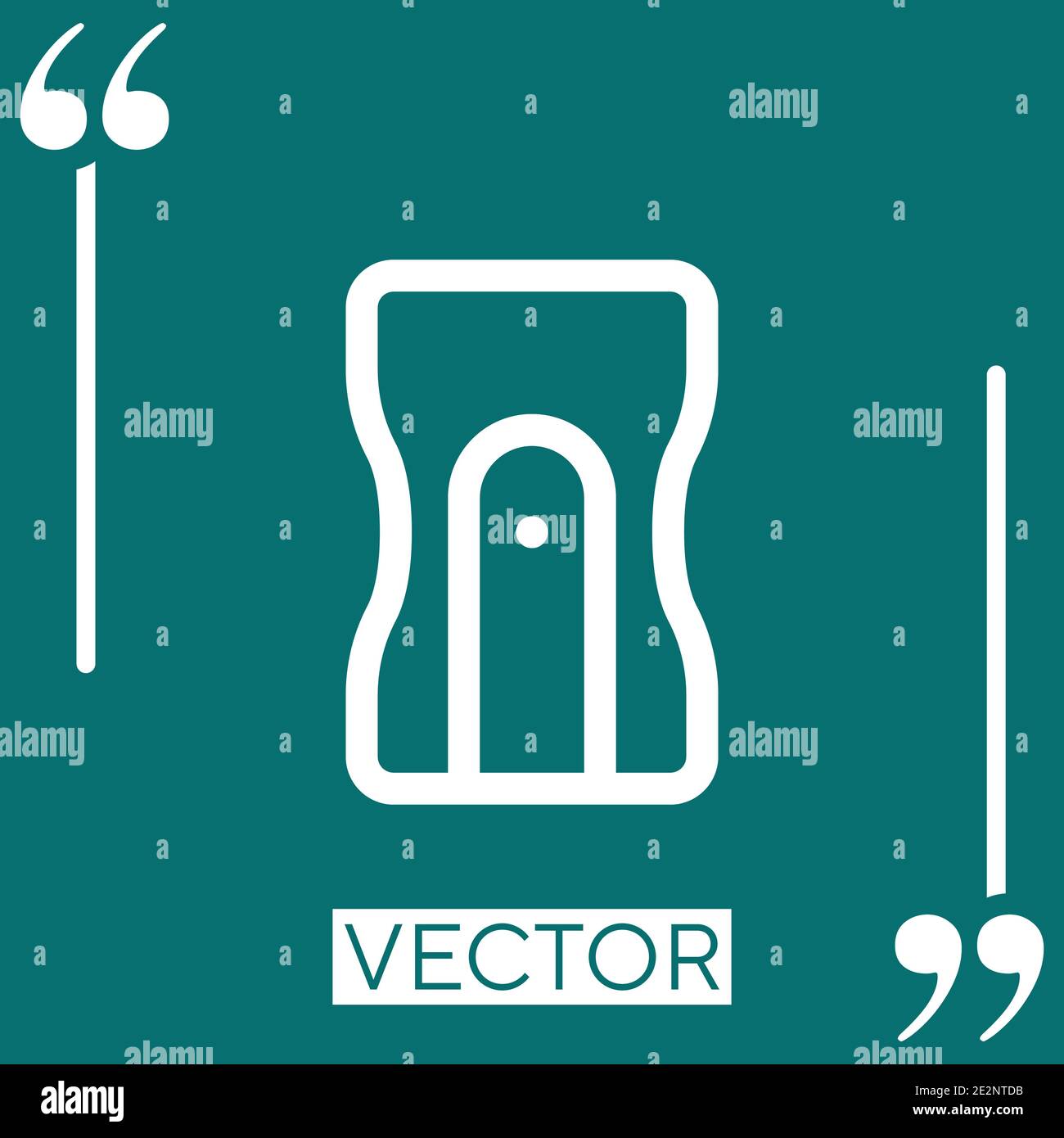 sharpener vector icon Linear icon. Editable stroke line Stock Vector