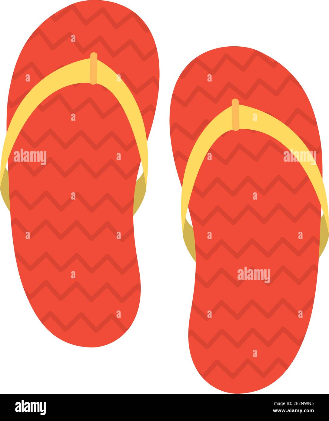 beach sandals icon over white background, colorful design, vector ...
