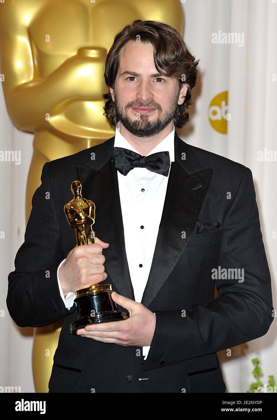 Mark Boal with the award for Original Screenplay receieved for The Hurt Locker at the 82nd Academy Awards, held at the Kodak Theater in Los Angeles, CA, USA on Match 07, 2010. Photo by Lionel Hahn/ABACAPRESS.COM (Pictured: Mark Boal) Stock Photo