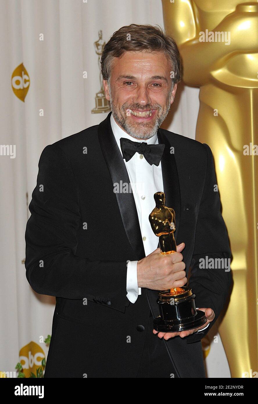 Christoph Waltz with the award for Performance by an Actor in a