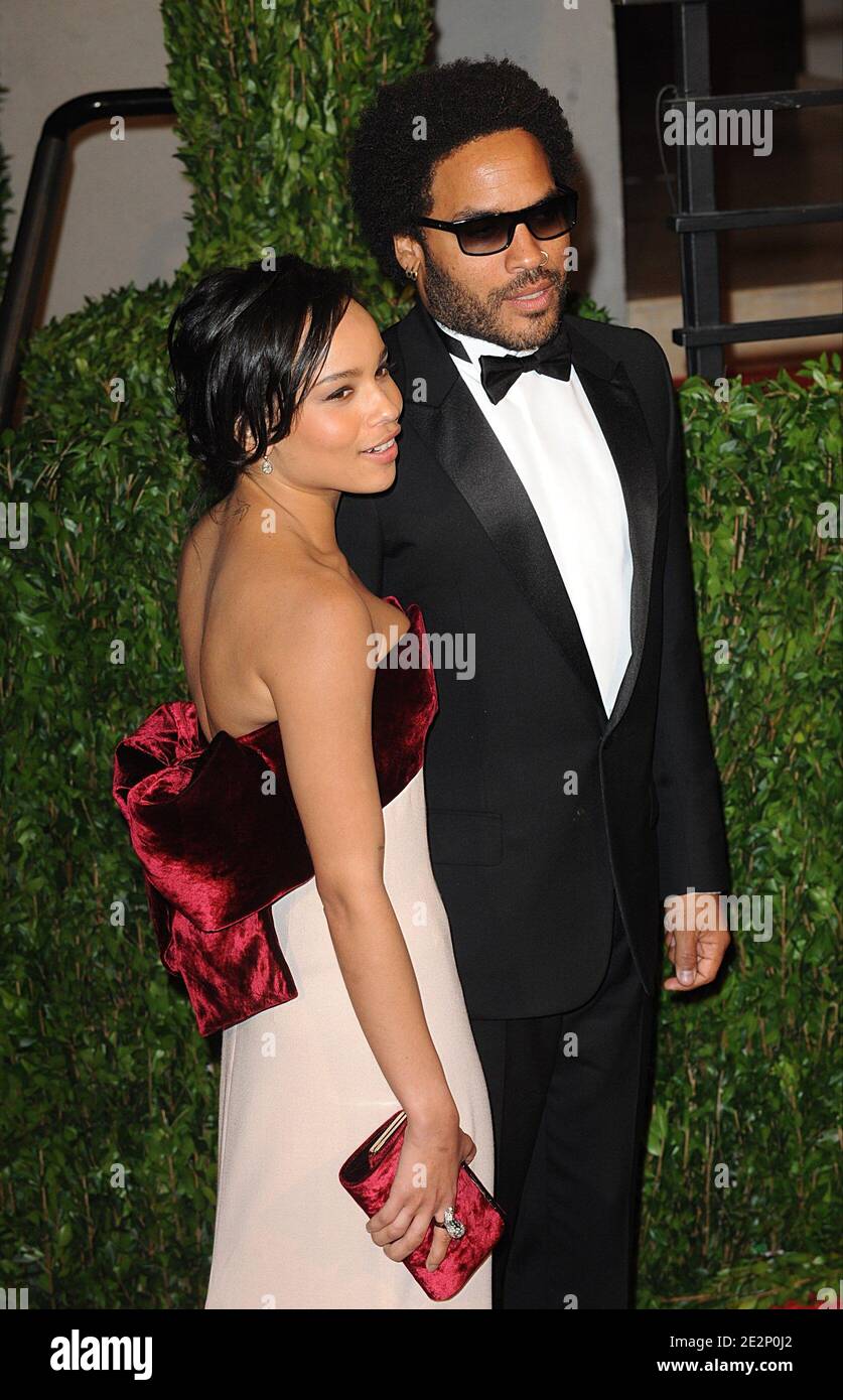 Zoe Kravitz and Lenny Kravitz arriving at the Vanity Fair Oscar Party