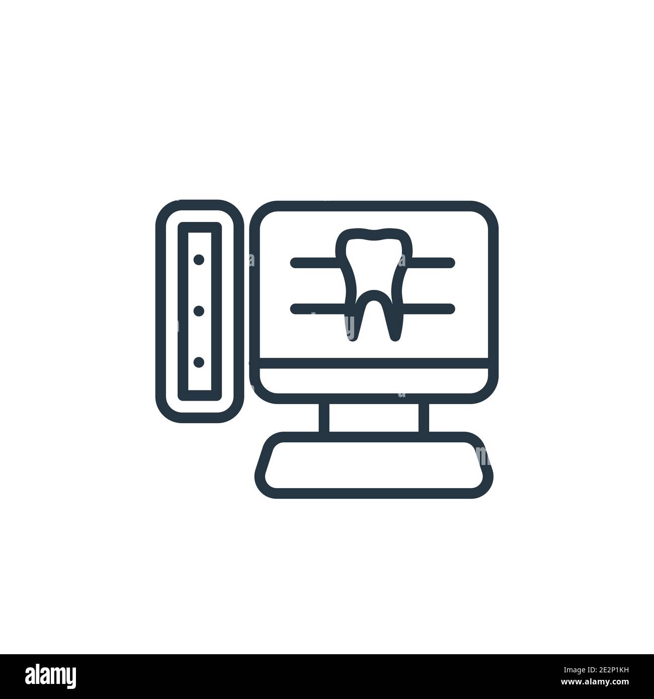 Radiograph outline vector icon. Thin line black radiograph icon, flat ...