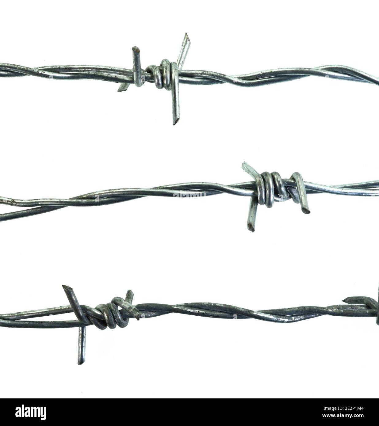 Barbed wire isolated on a white background Stock Photo - Alamy