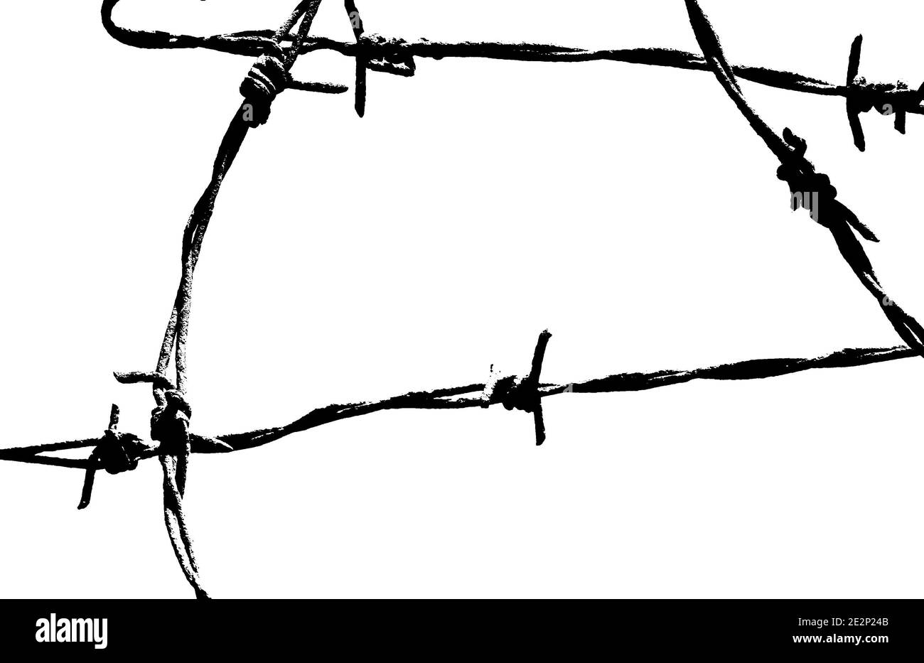 Barbed wire background. silhouette of the barbed wire Stock Photo - Alamy