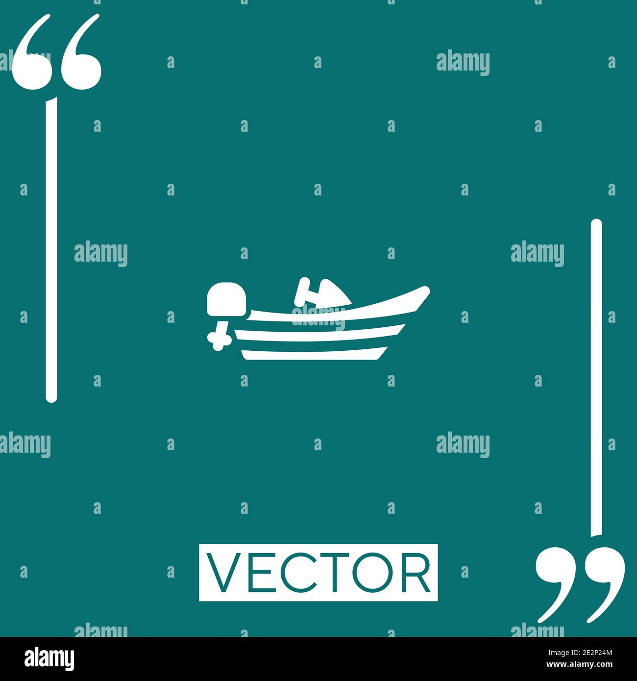 boat vector icon Linear icon. Editable stroked line Stock Vector Image ...
