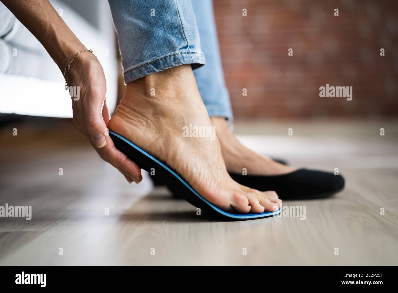 Orthopedic Shoe Sole For Flat Foot Recovery Stock Photo