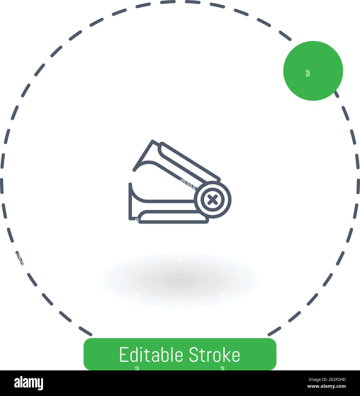 stapler remover vector icon editable stroke outline icons for web and mobile Stock Vector