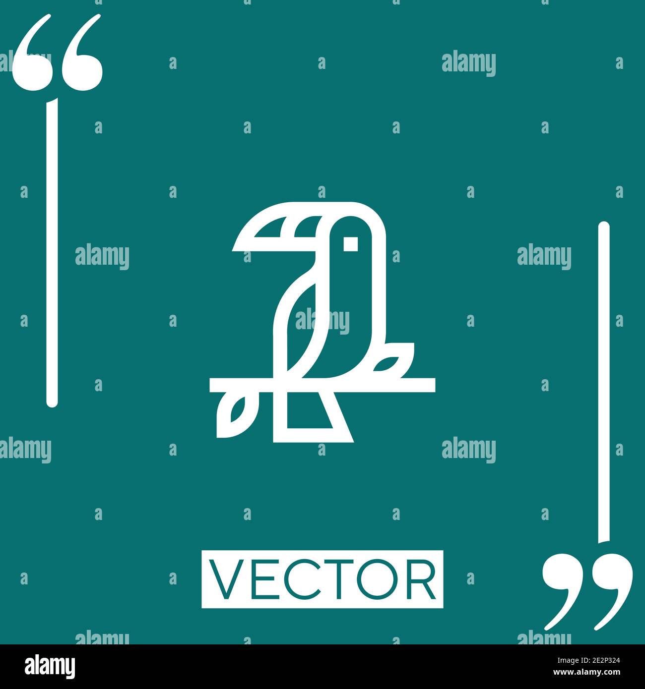 bird vector icon Linear icon. Editable stroked line Stock Vector