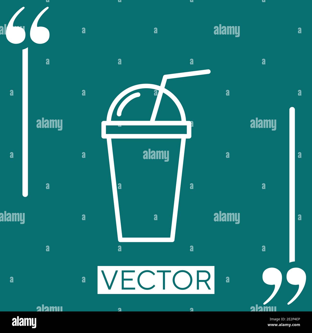 milkshake Linear icon. Editable stroke line Stock Vector Image & Art ...