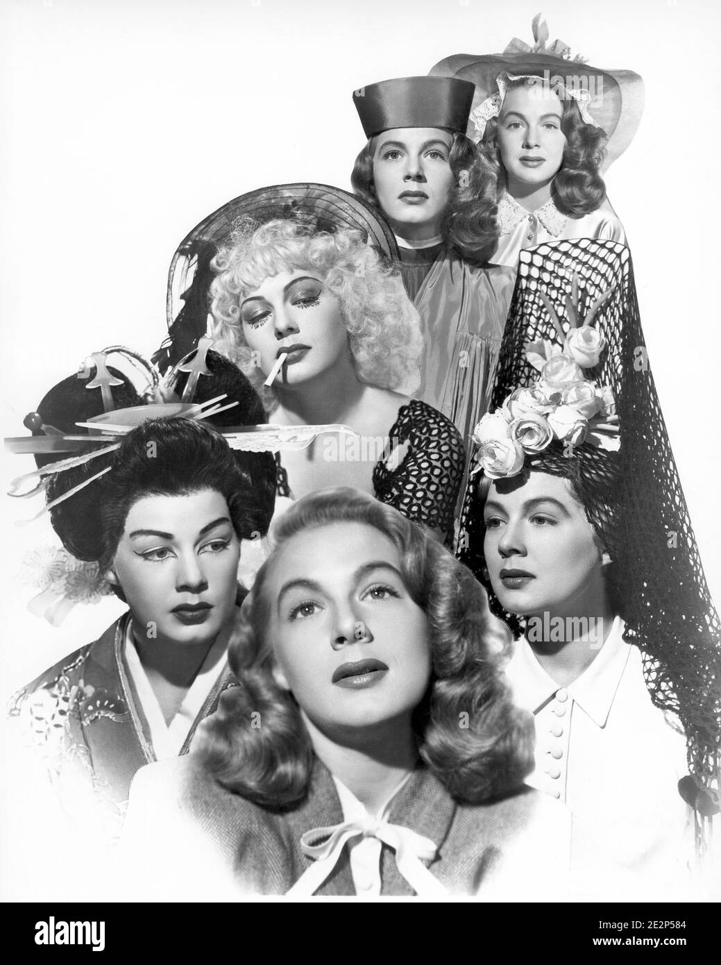 Betty Hutton, Publicity Portrait Montage from the Film, 'Dream Girl', Paramount Pictures, 1948 Stock Photo