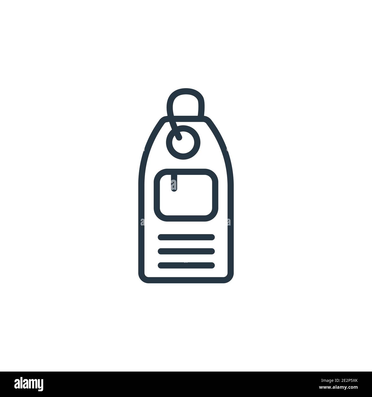 Tag outline vector icon. Thin line black tag icon, flat vector simple ...