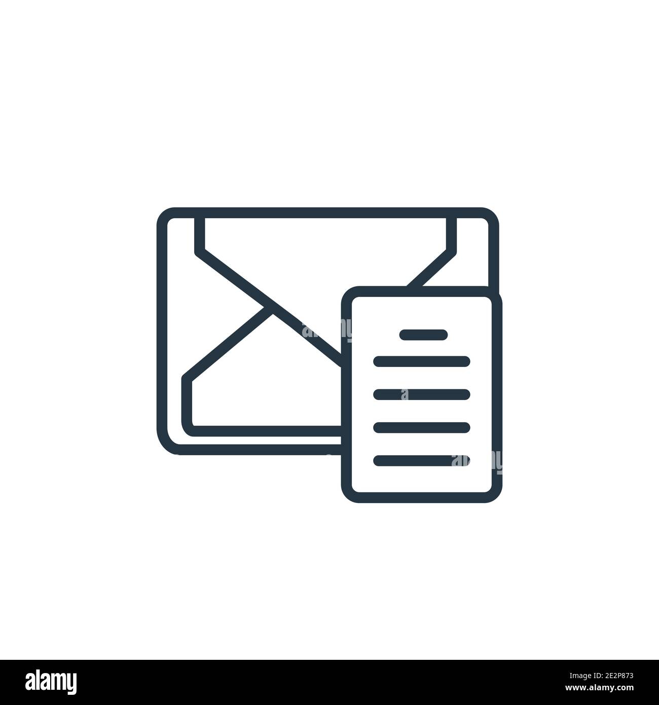 Invitation outline vector icon. Thin line black invitation icon, flat ...