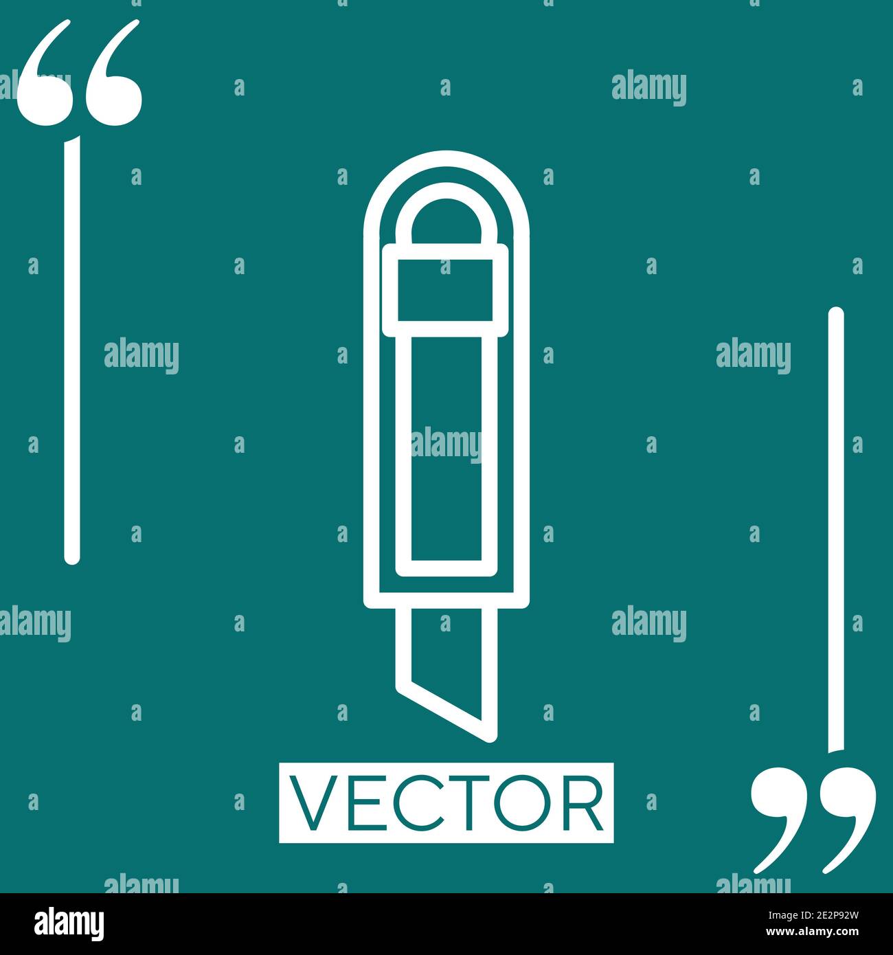 paper cutting device outline vector icon Linear icon. Editable stroke line Stock Vector