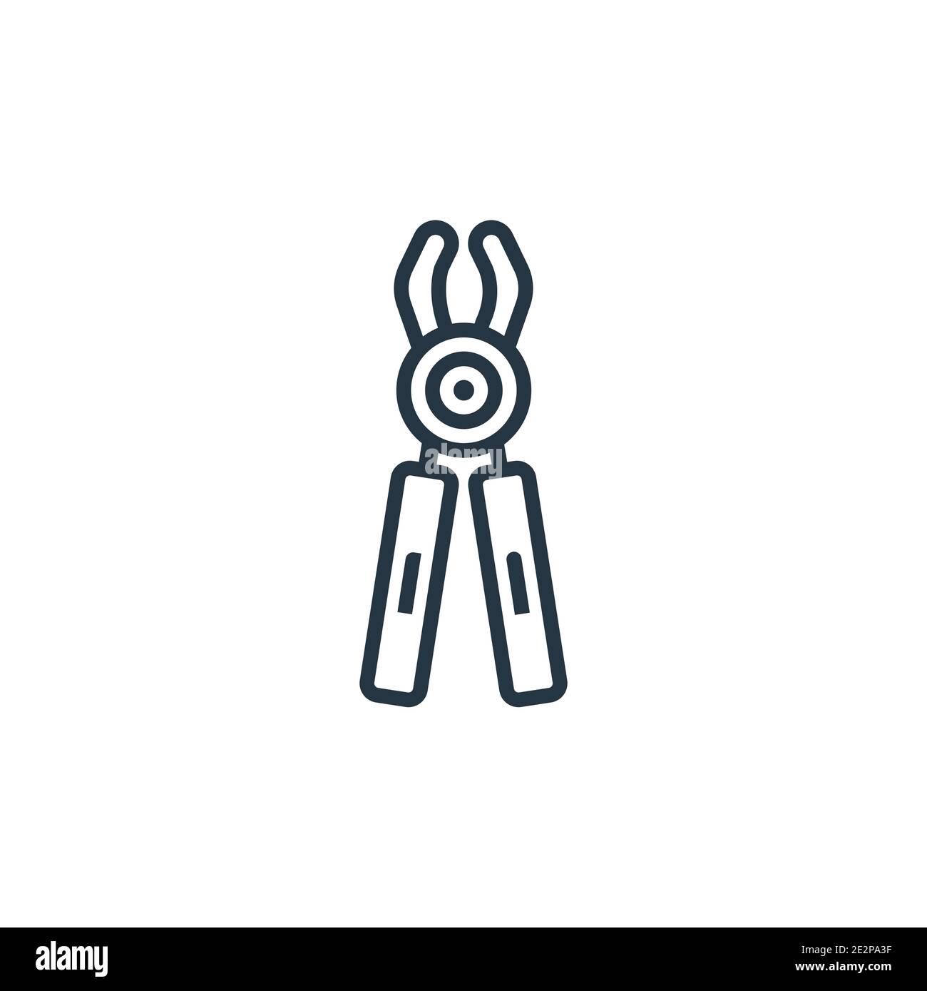 Cutter outline vector icon. Thin line black cutter icon, flat vector ...