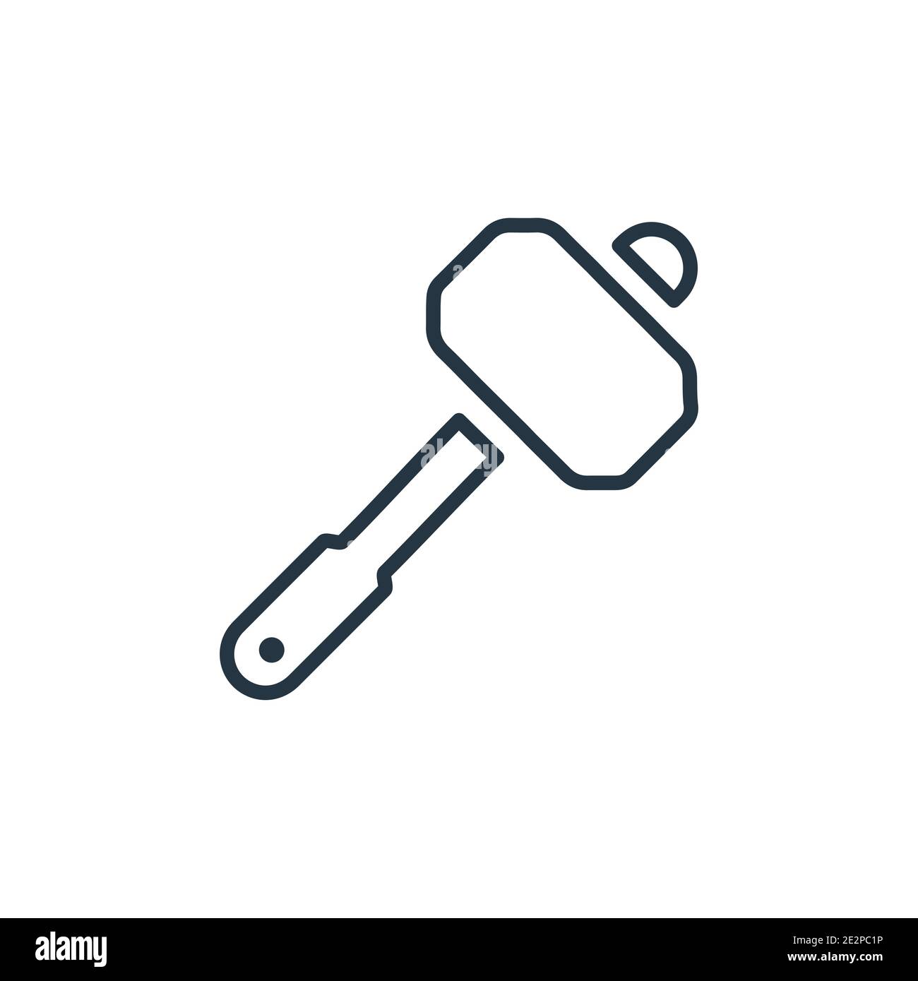 Sledge hammer outline vector icon. Thin line black sledge hammer icon