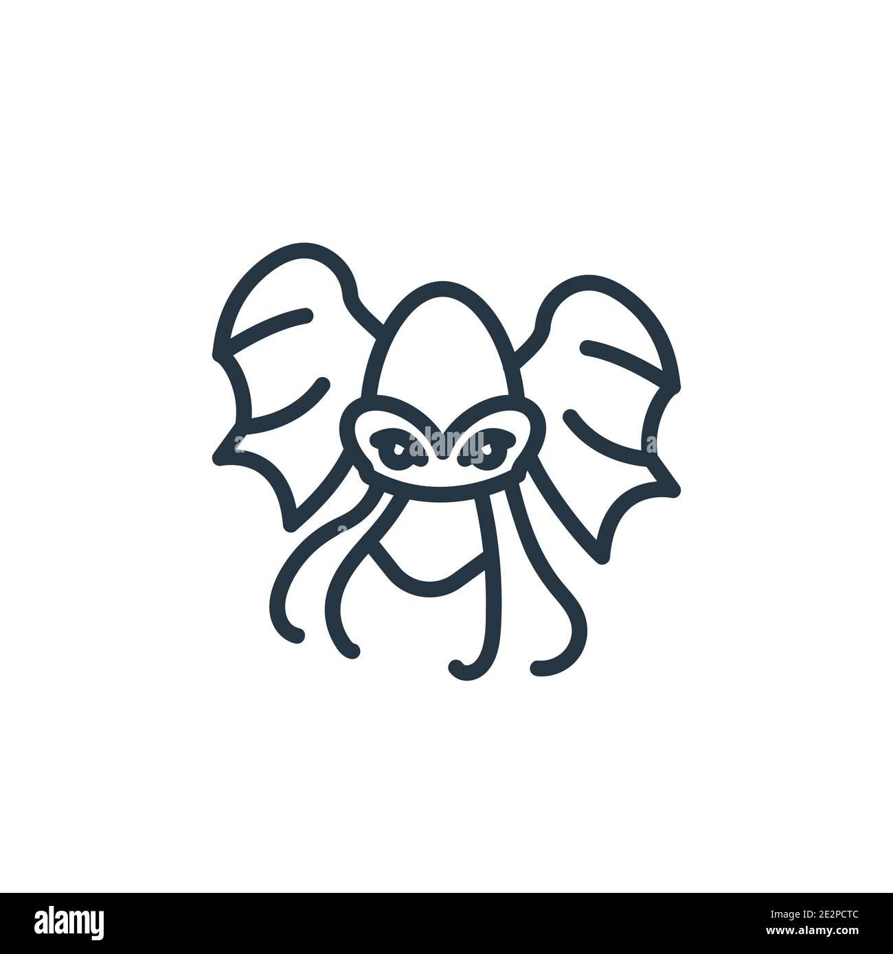 Cthulhu outline vector icon. Thin line black cthulhu icon, flat vector simple element illustration from editable fairy tale concept isolated on white Stock Vector