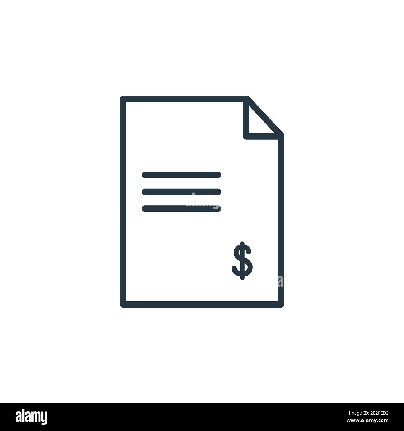 Bills outline vector icon. Thin line black bills icon, flat vector ...
