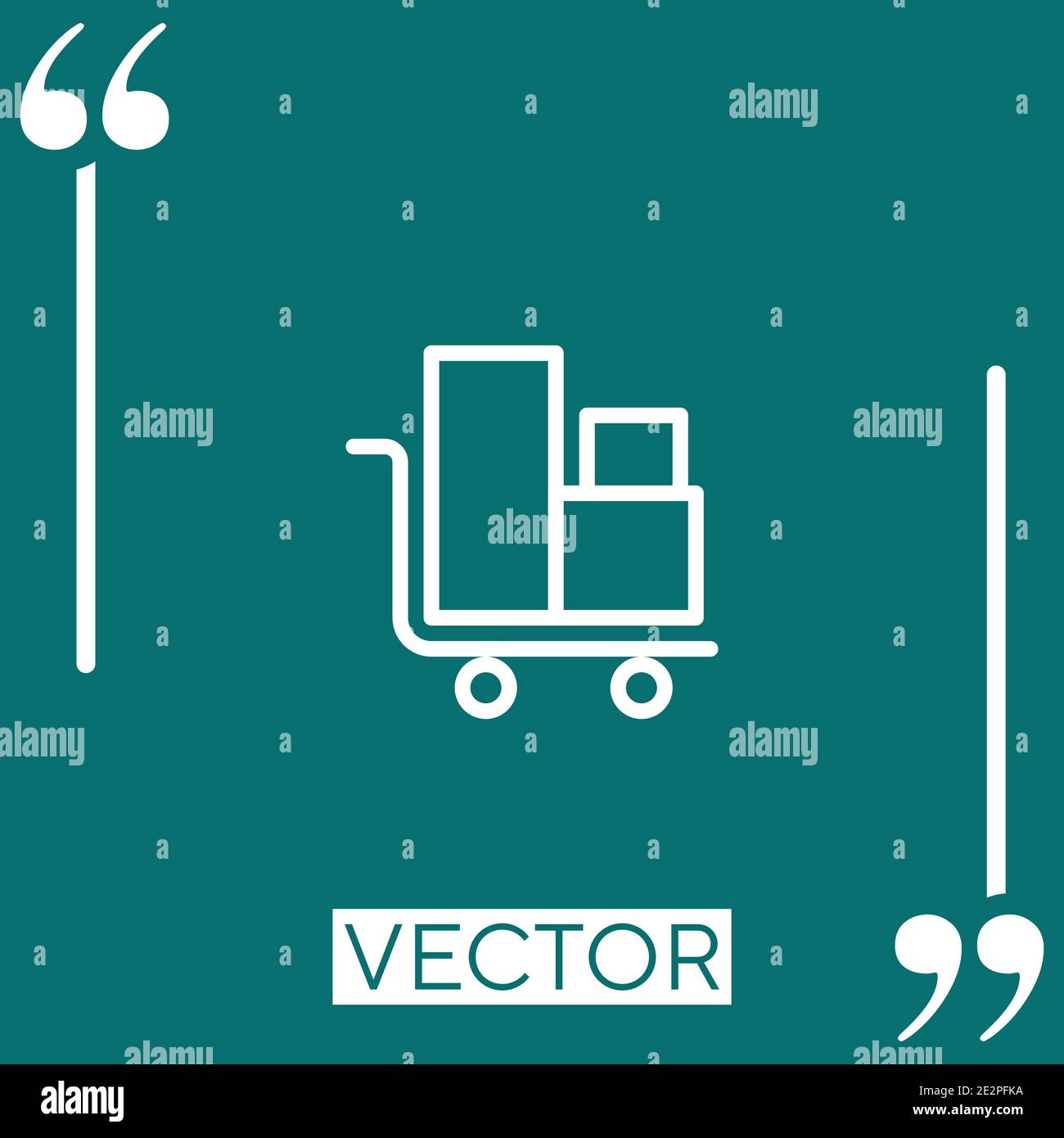 cart vector icon Linear icon. Editable stroke line Stock Vector
