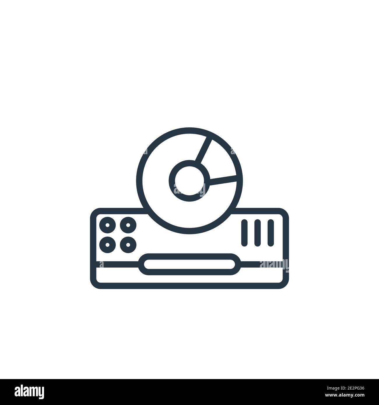 Dvd player outline vector icon. Thin line black dvd player icon, flat  vector simple element illustration from editable electronic devices concept  isol Stock Vector Image & Art - Alamy
