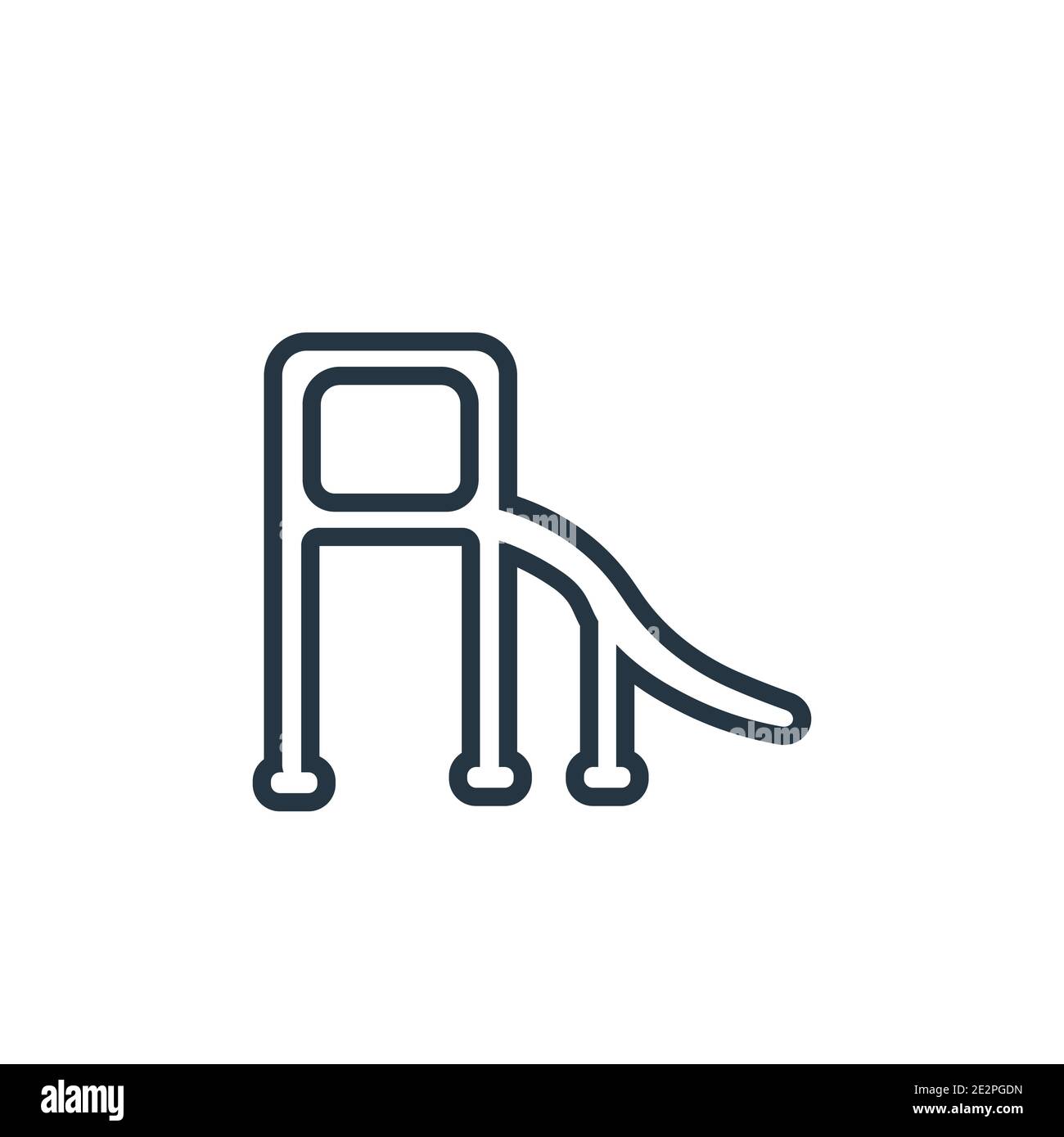 Toboggan outline vector icon. Thin line black toboggan icon, flat