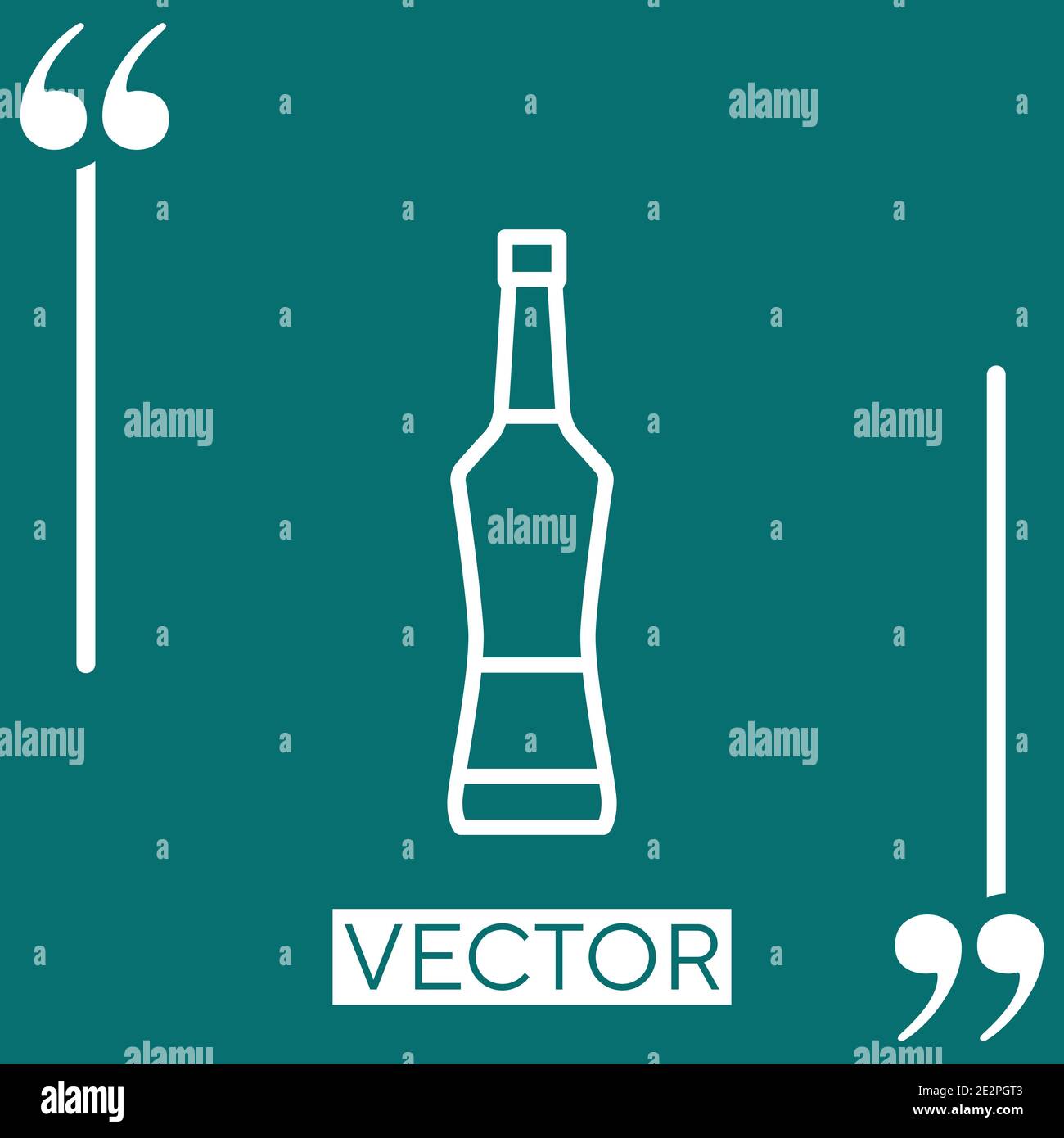 whiskey bottle Linear icon. Editable stroke line Stock Vector