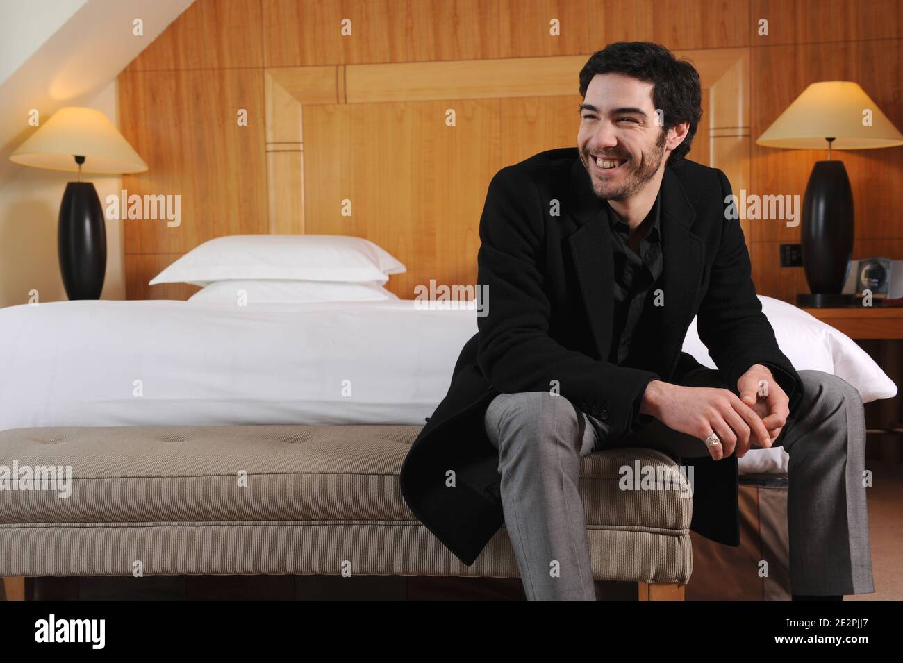 Tahar Rofe EXCLUSIVE. Tahar Rahim posing prior to receive the 'Patrick Deware ...