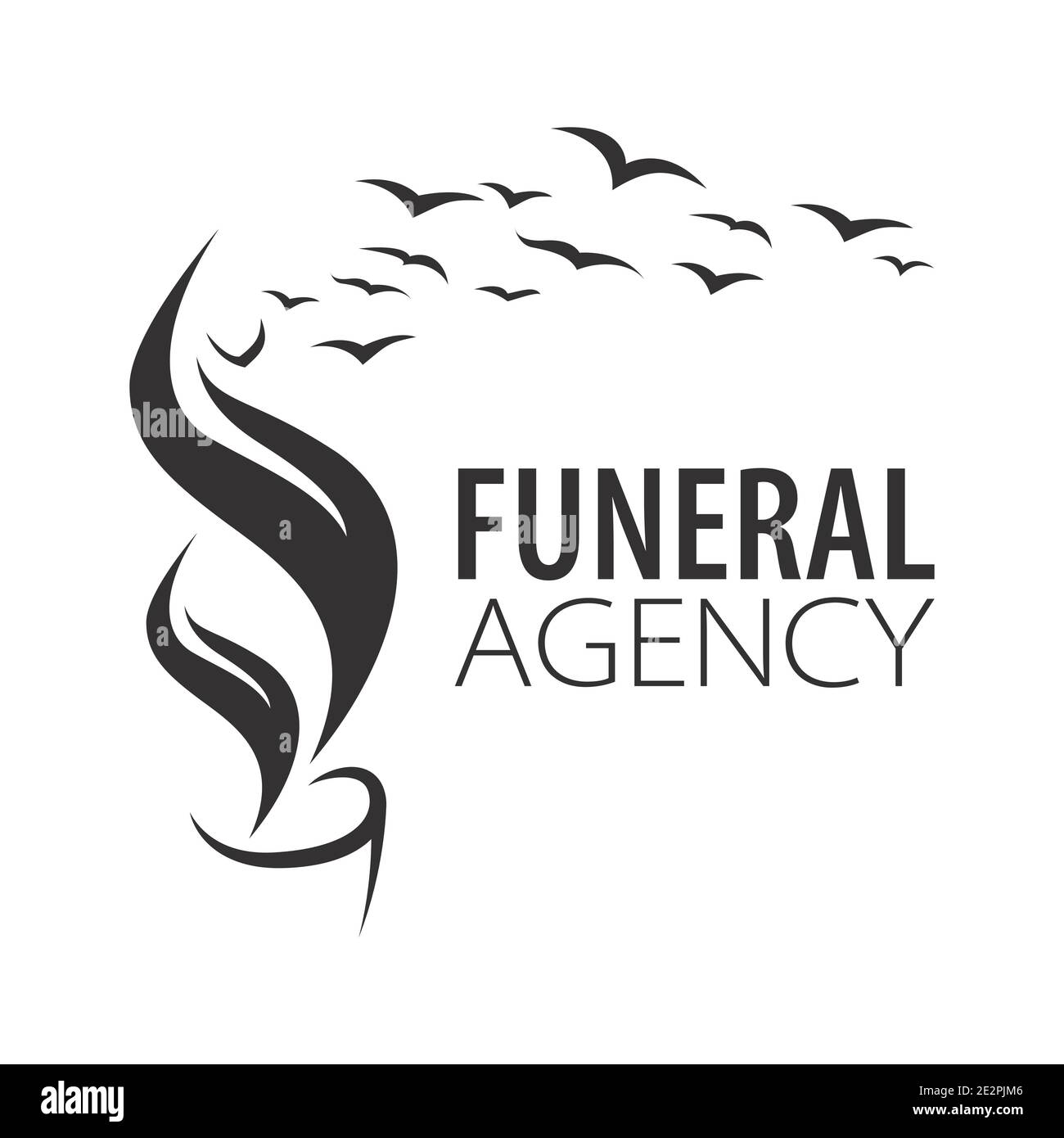 Vector logo of funeral services Stock Vector