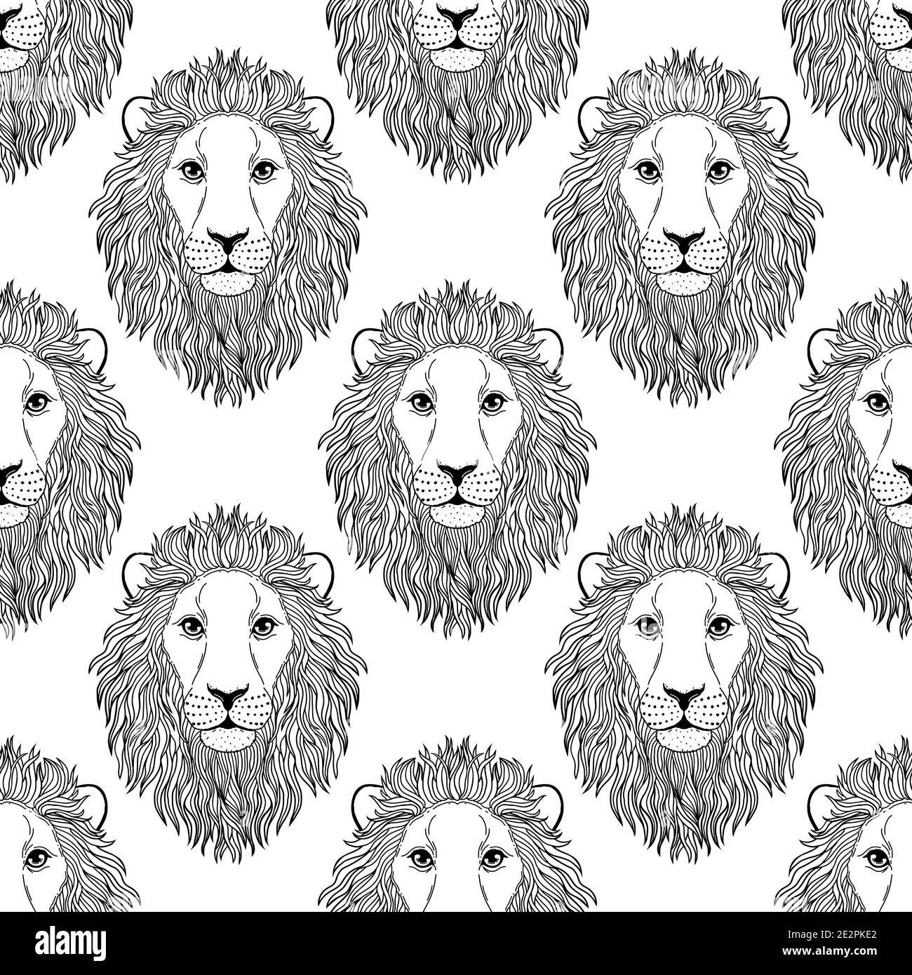 Pattern lion Cut Out Stock Images & Pictures - Alamy