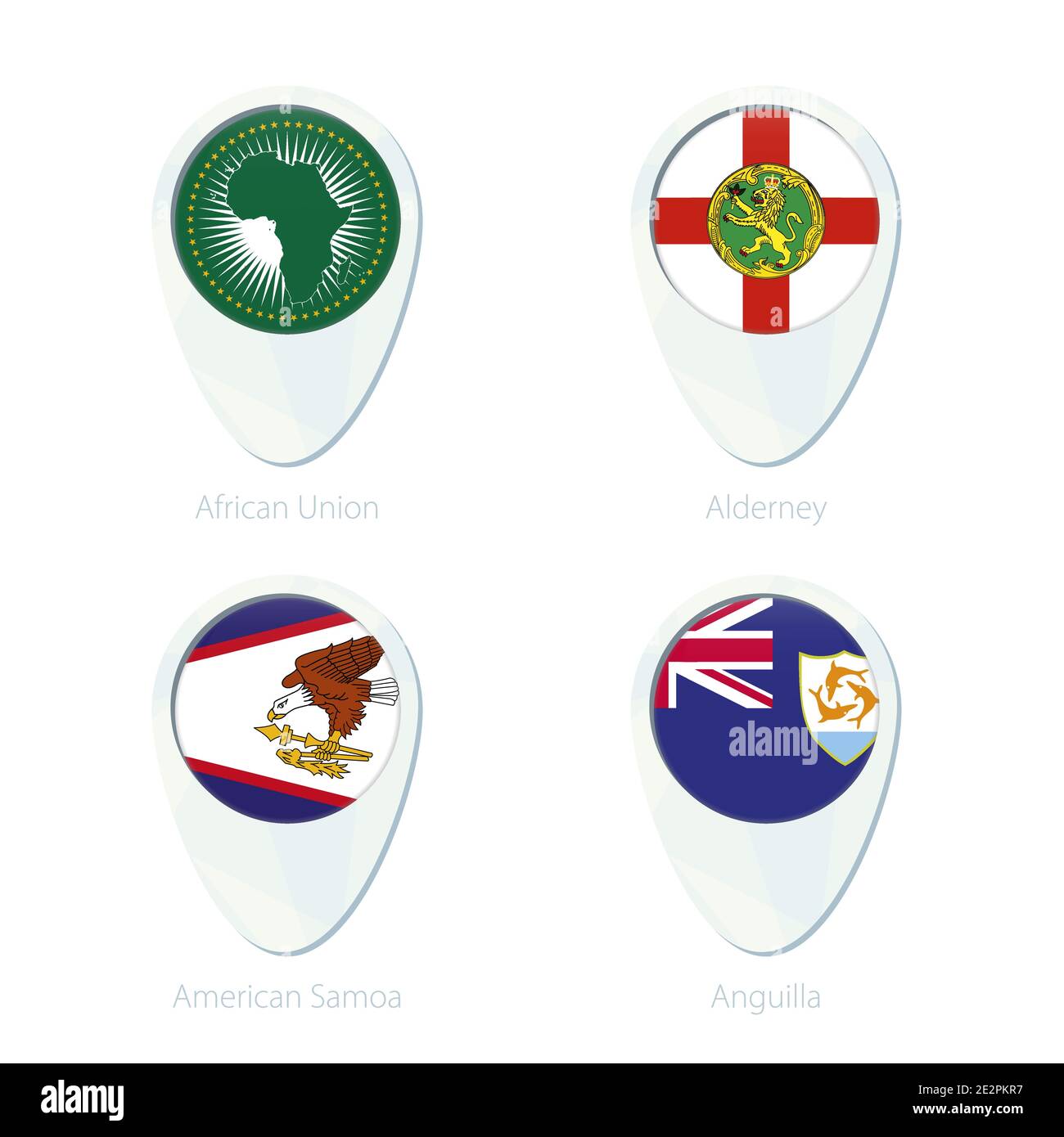 African Union Alderney American Samoa Anguilla Flag Location Map Pin Icon African Union Flag Alderney Flag American Samoa Flag Anguilla Flag V Stock Vector Image Art Alamy