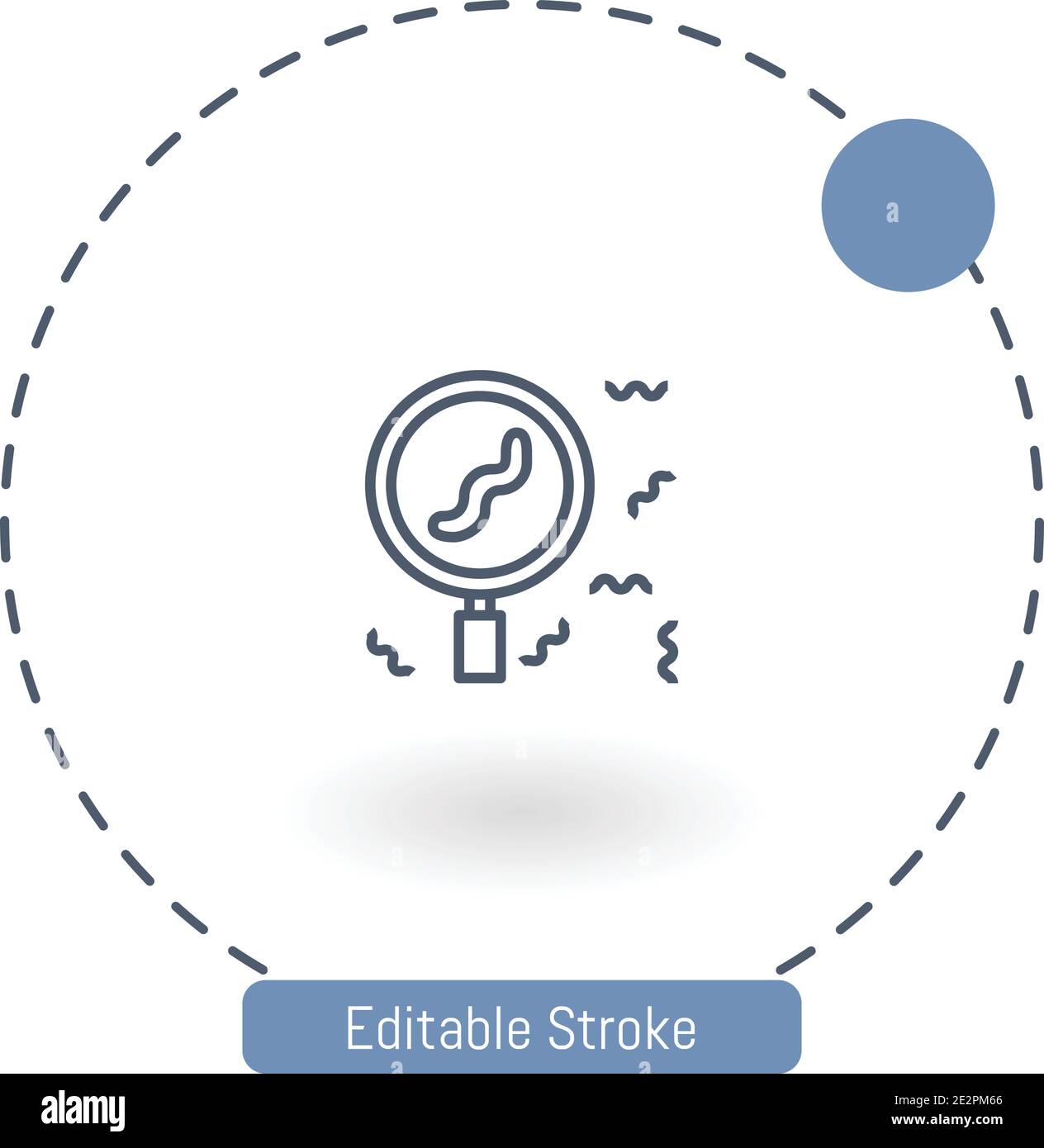 worm vector icon editable stroke outline icons for web and mobile Stock Vector