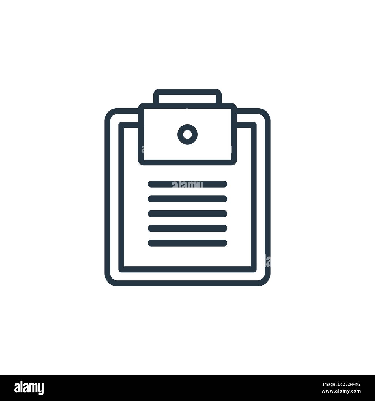Blank clipboard outline vector icon. Thin line black blank clipboard ...