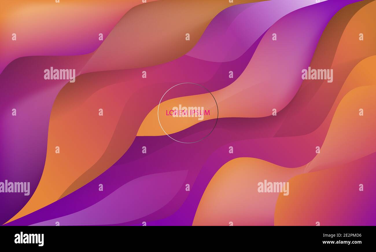 Abstract dynamic gradient element. Liquid flow background. Vector illustration design Stock Vector