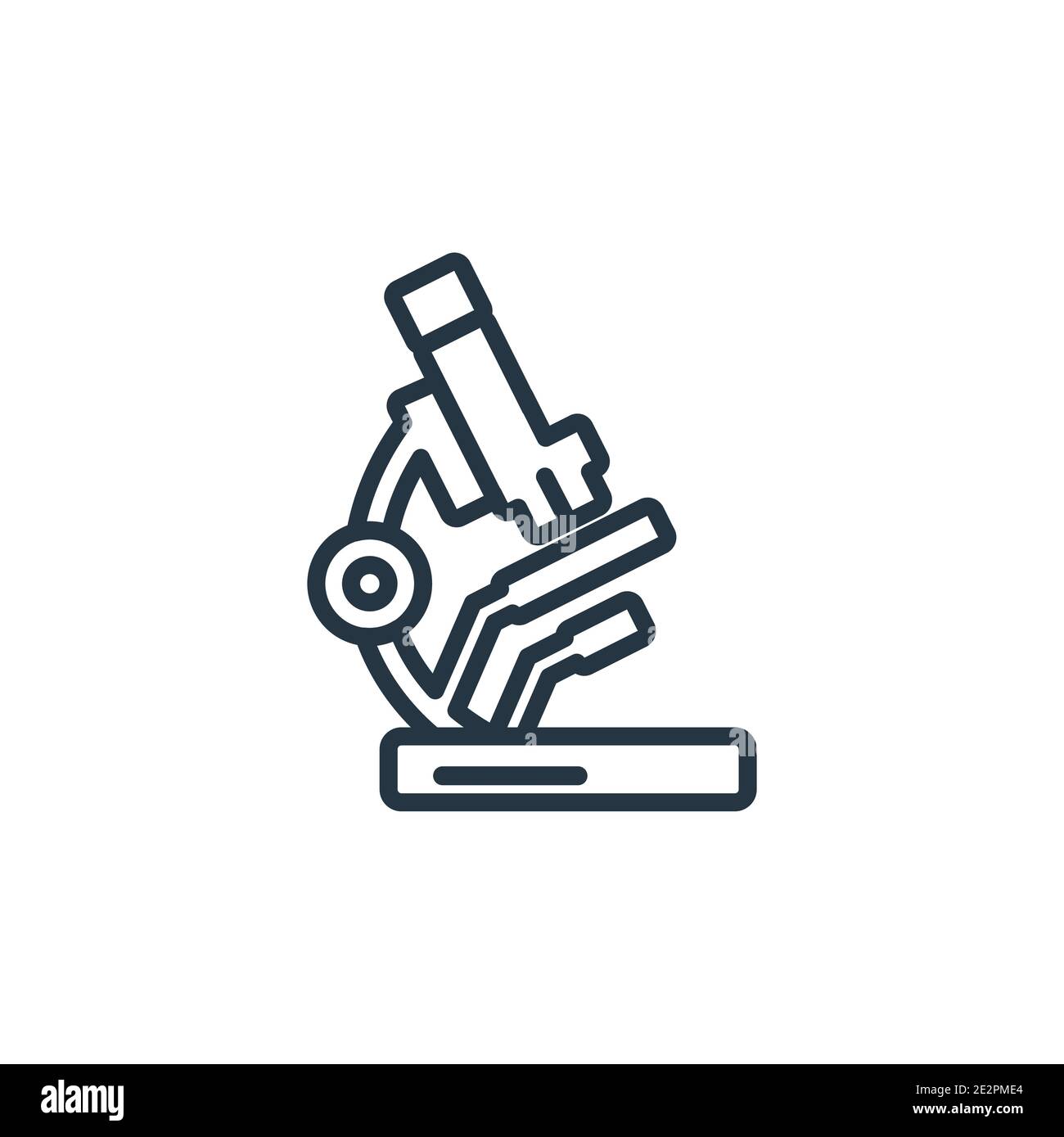Biology microscope outline vector icon. Thin line black biology ...