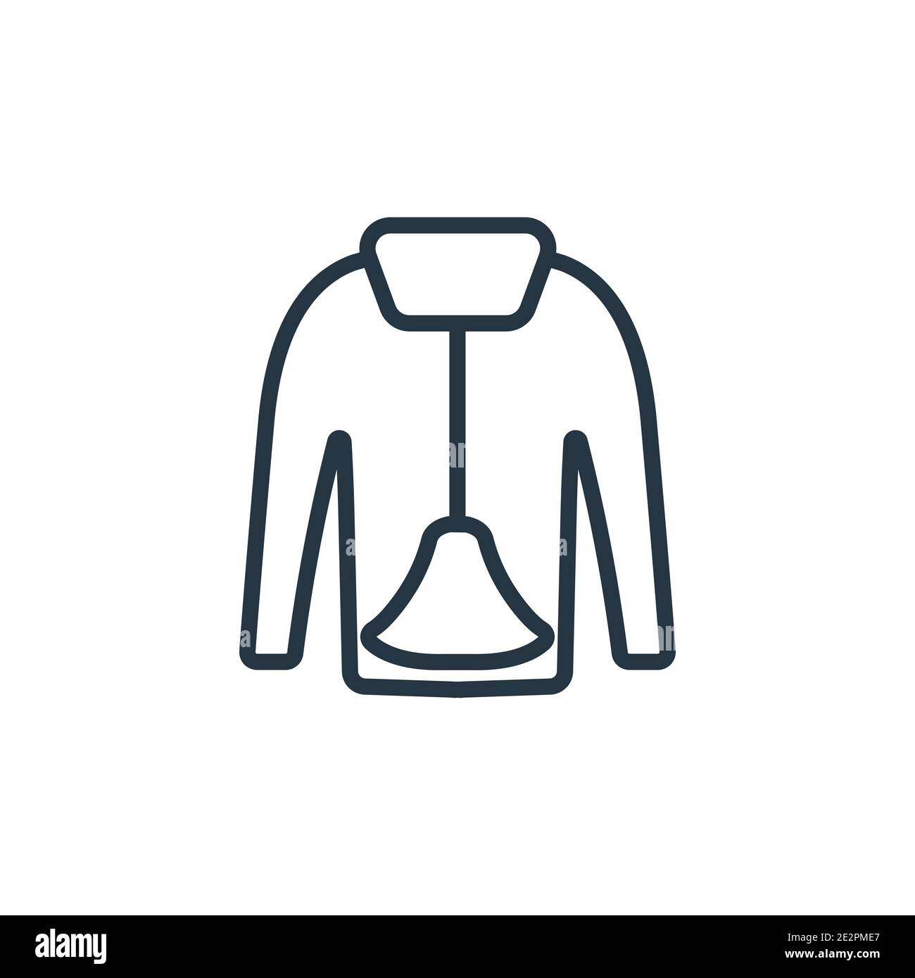 Nylon jacket outline vector icon. Thin line black nylon jacket icon, flat vector simple element illustration from editable clothes concept isolated st Stock Vector