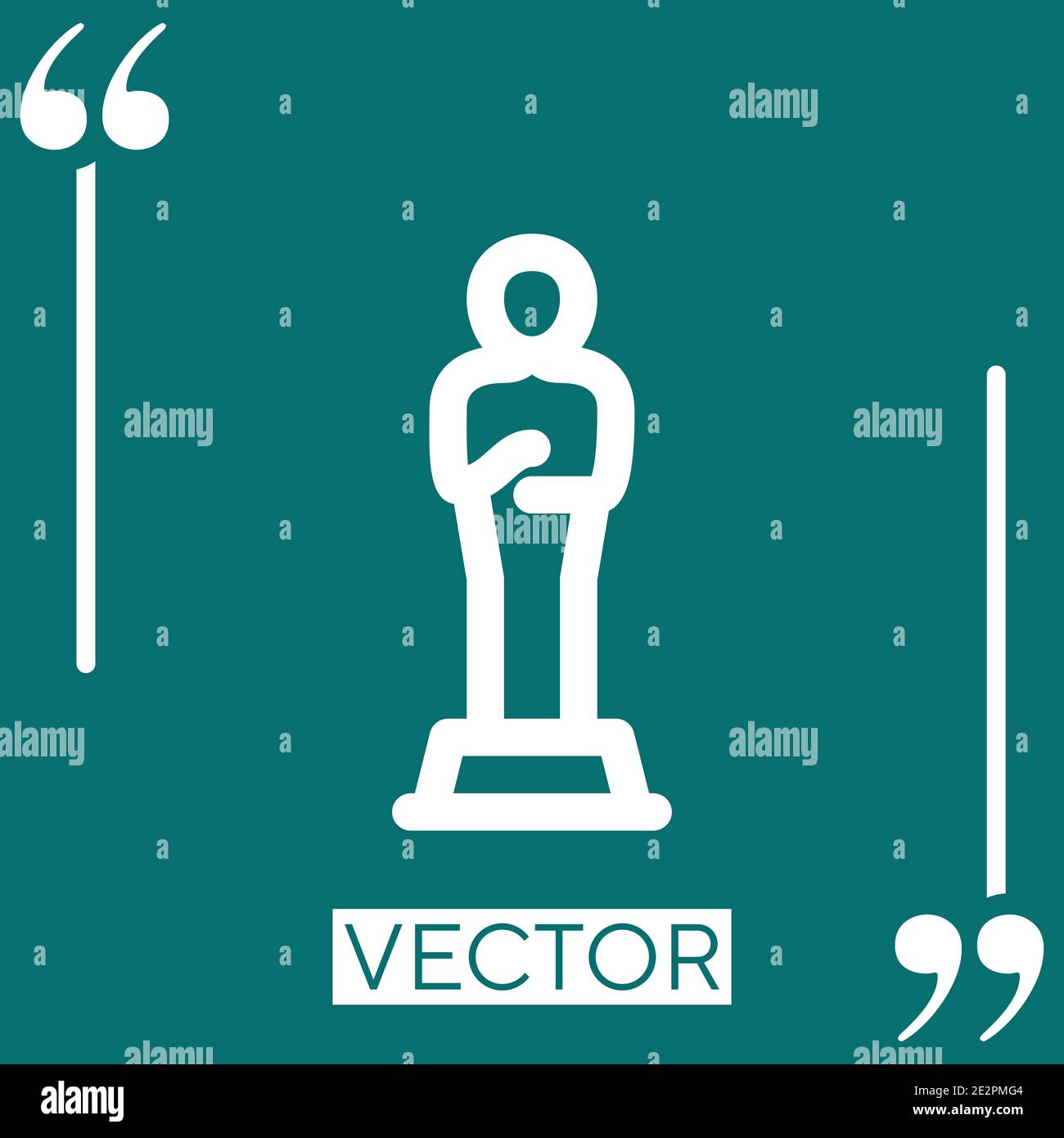 oscar vector icon Linear icon. Editable stroked line Stock Vector