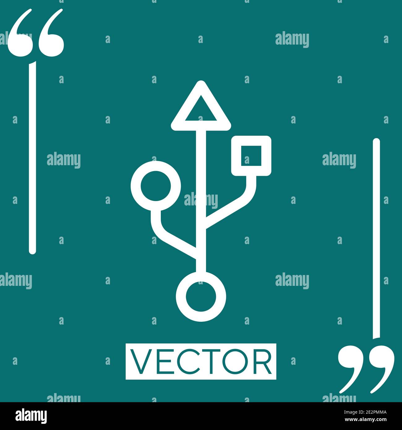 usb Linear icon. Editable stroke line Stock Vector Image & Art - Alamy