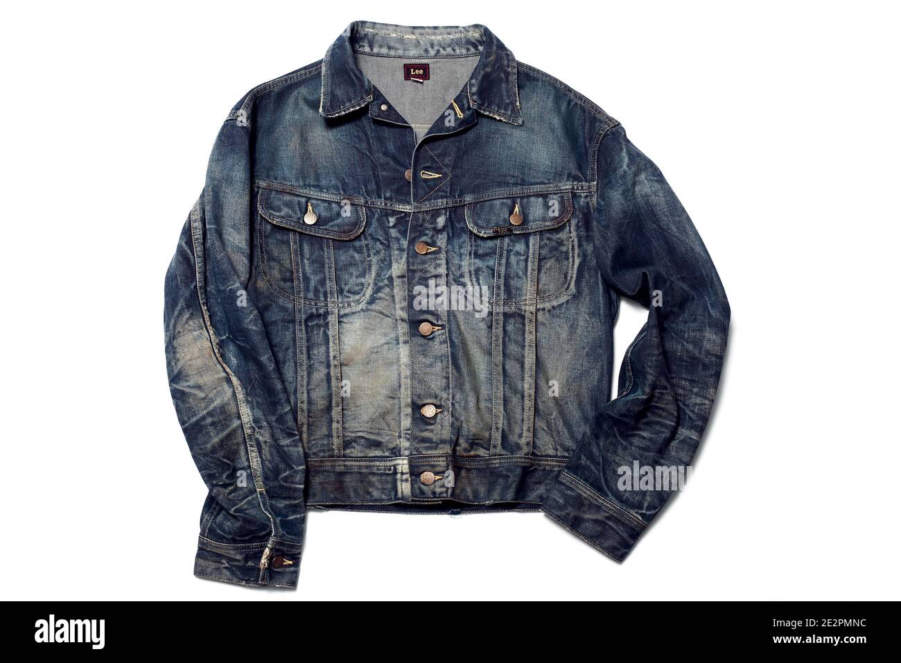 vintage denim jacket Lee jeans Stock Photo - Alamy