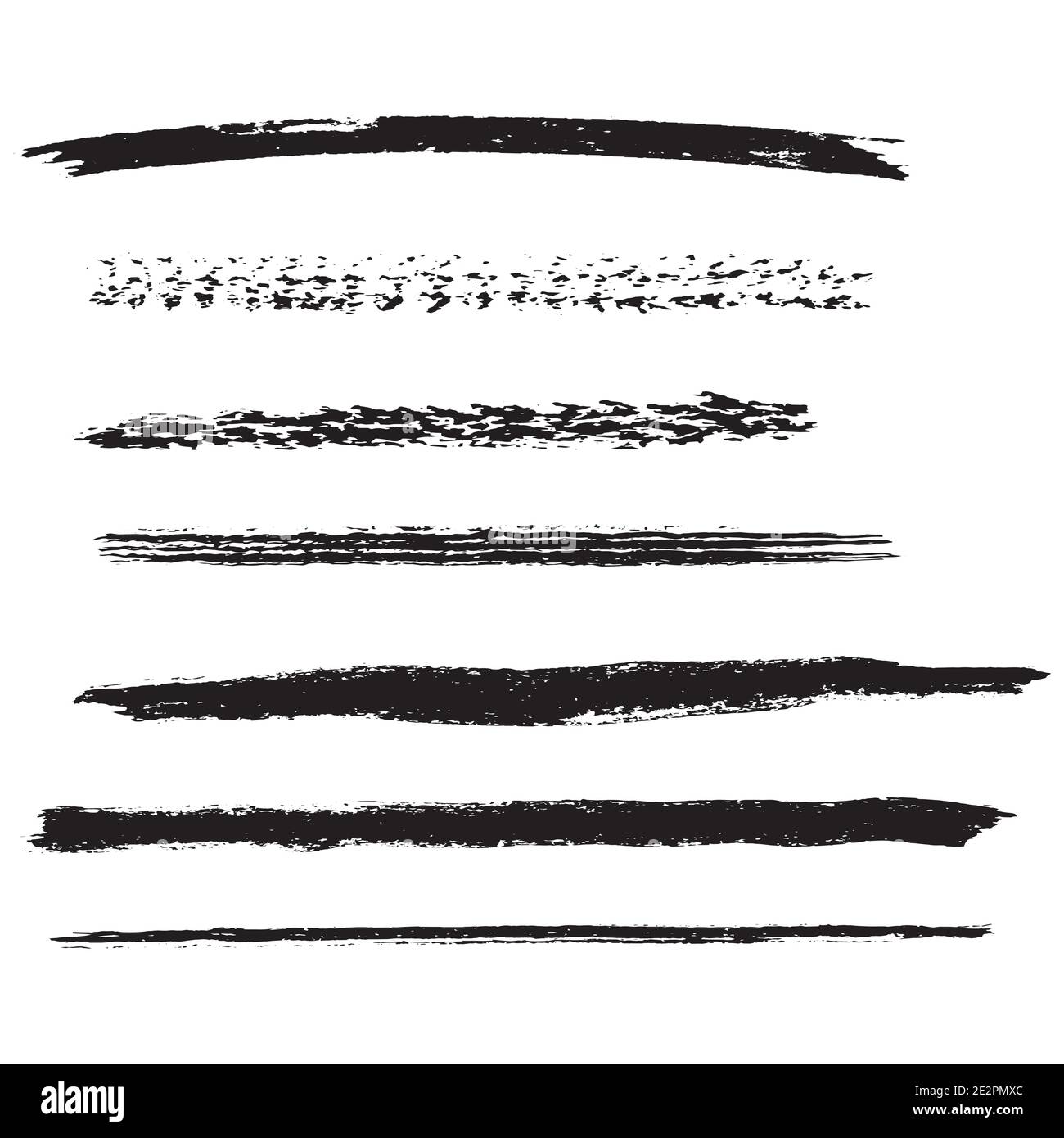 Distress Grunge Stroke Set Stock Vector