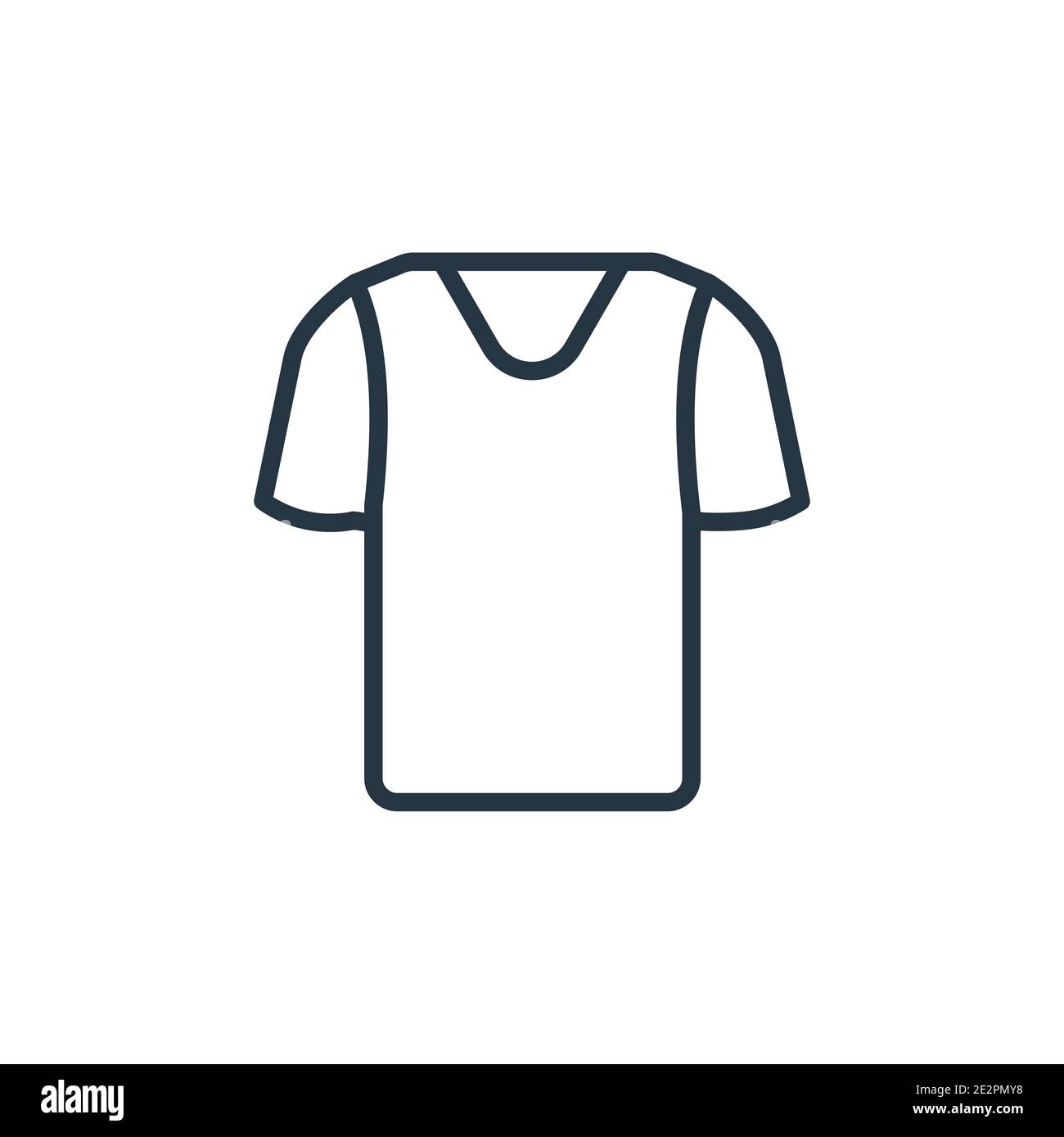 T shirt outline vector icon. Thin line black t shirt icon, flat vector ...