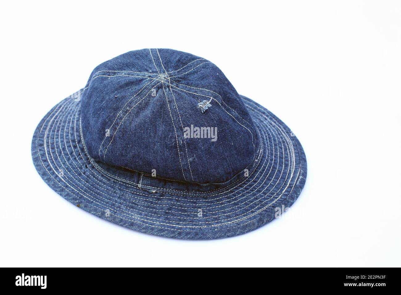 &Kin Wool Denim Dawson Bucket Hat - Blue Navy