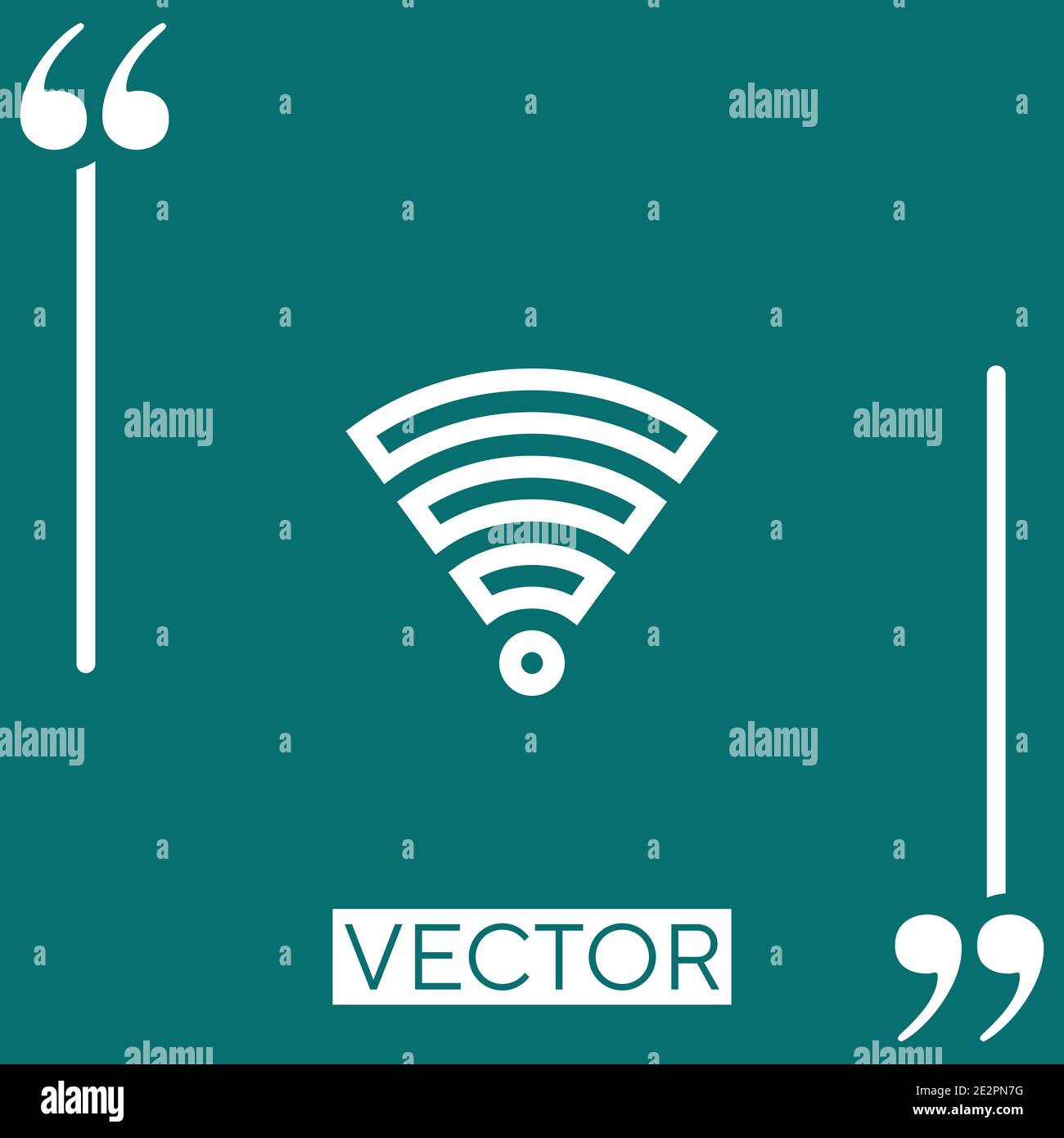 wifi vector icon Linear icon. Editable stroke line Stock Vector