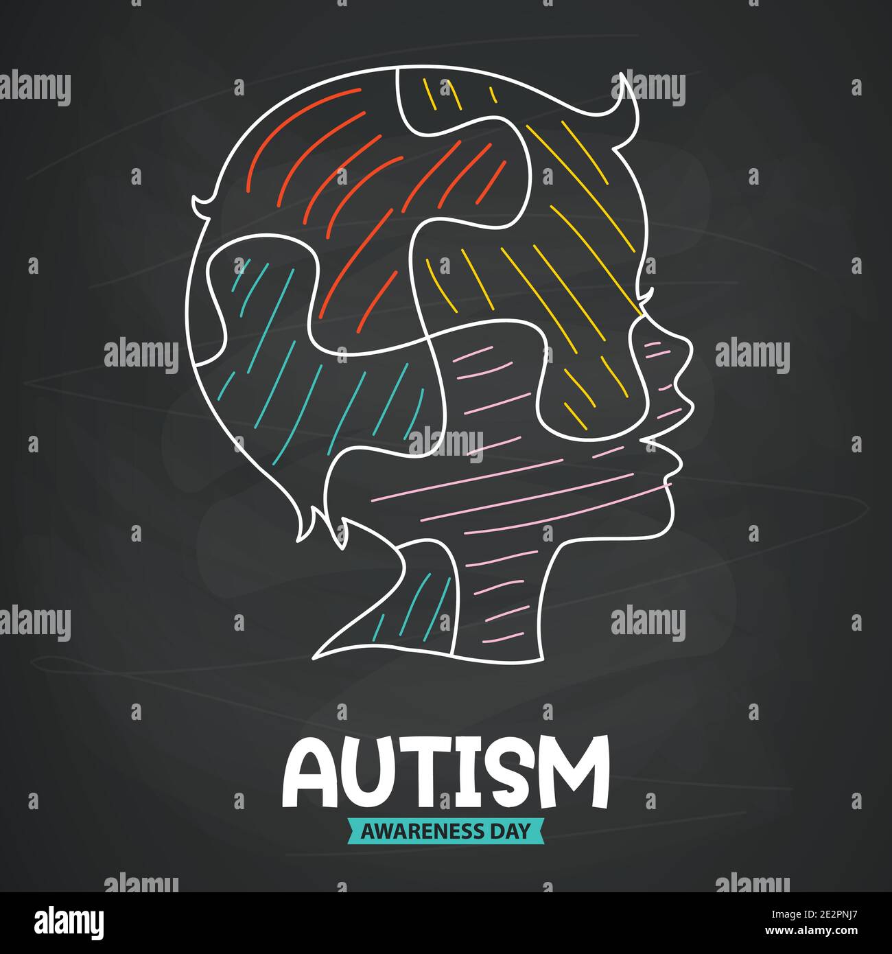 Concept Drawing of Autism Awareness Stock Vector Image & Art Alamy