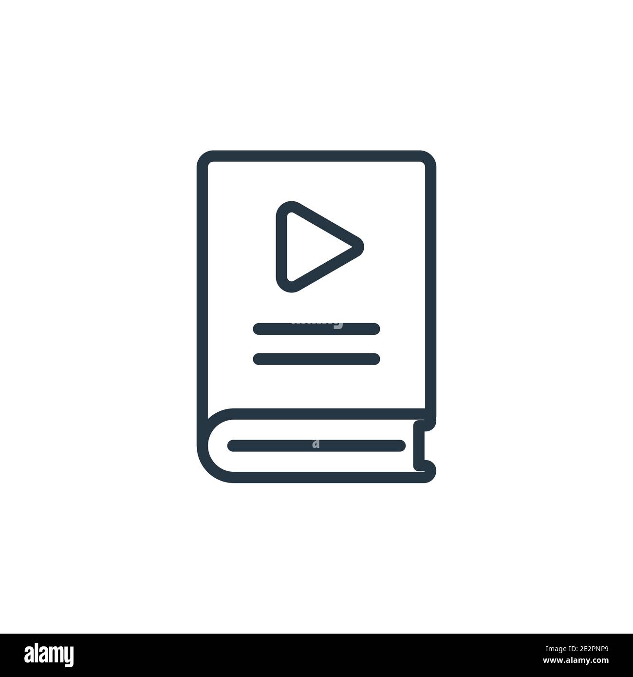 Audiobook outline vector icon. Thin line black audiobook icon, flat vector simple element illustration from editable education concept isolated stroke Stock Vector