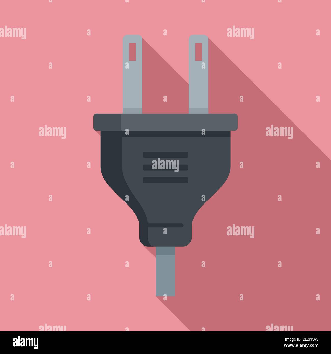 Electric plug icon, flat style Stock Vector Image & Art - Alamy