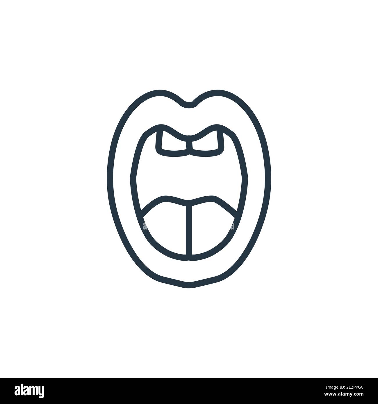 Oral outline vector icon. Thin line black oral icon, flat vector simple