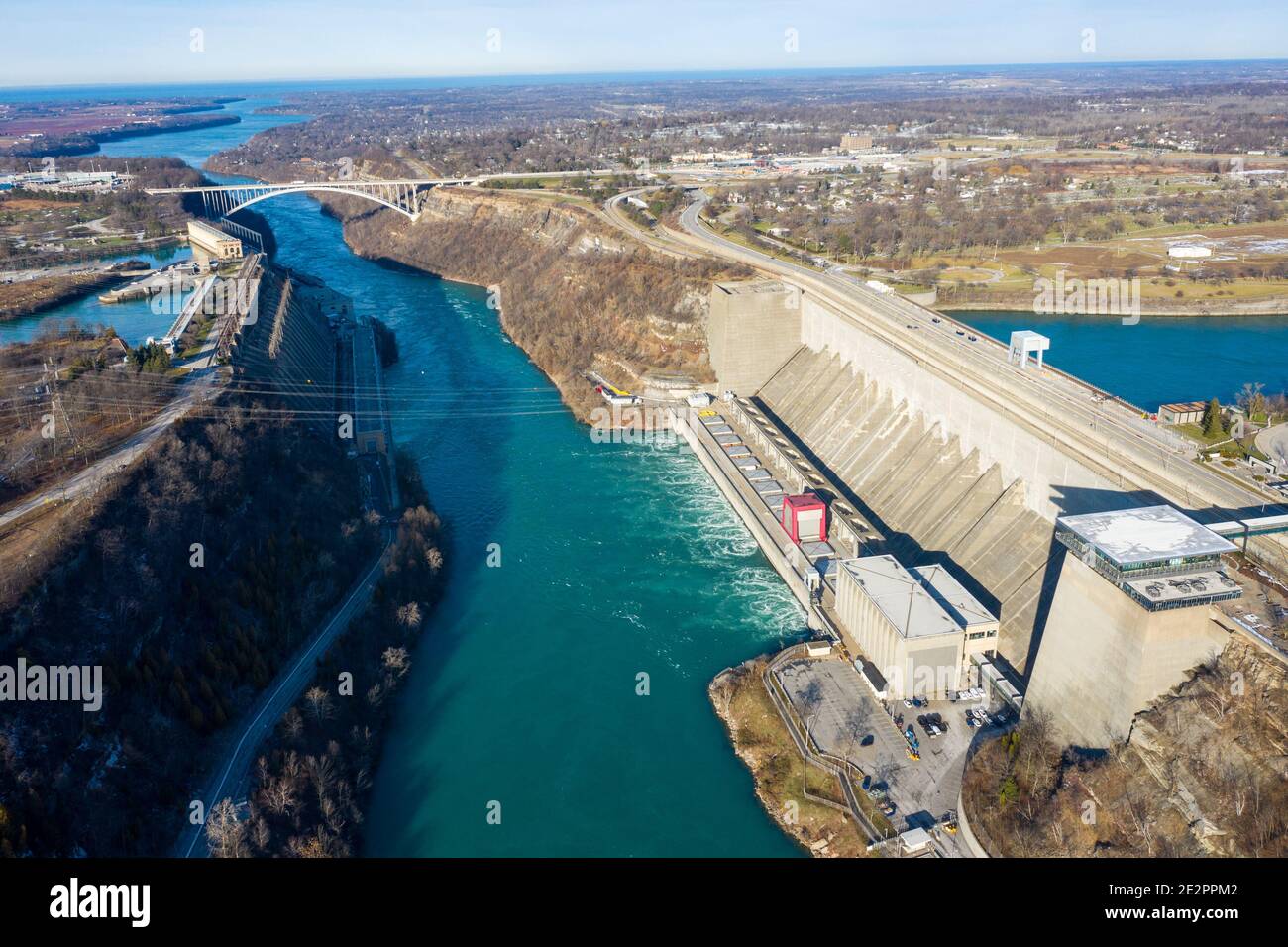 Robert Moses Niagara Power Plant, hydropower facility, Lewiston, NY, USA Stock Photo