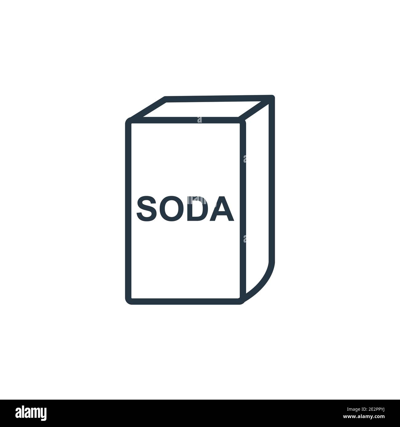 Baking soda outline vector icon. Thin line black baking soda icon, flat