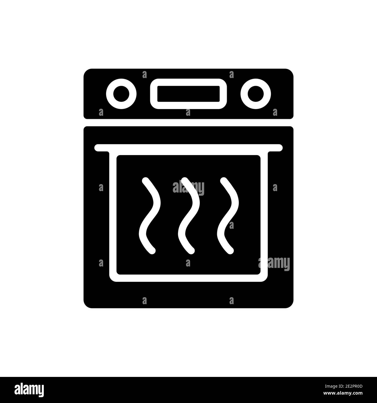 Electric oven vector kitchen glyph icon. Graph symbol for cooking web